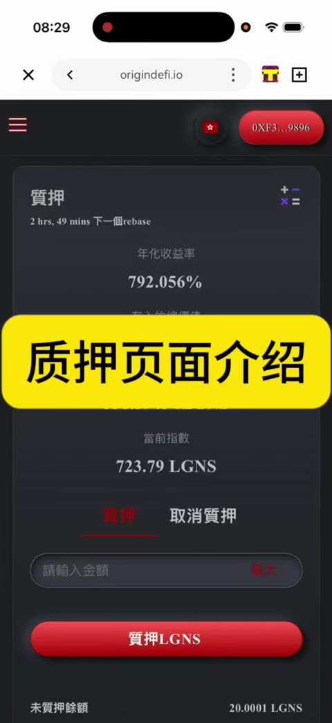 质押页面介绍