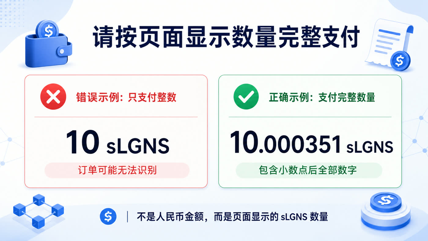 请按页面显示数量完整支付